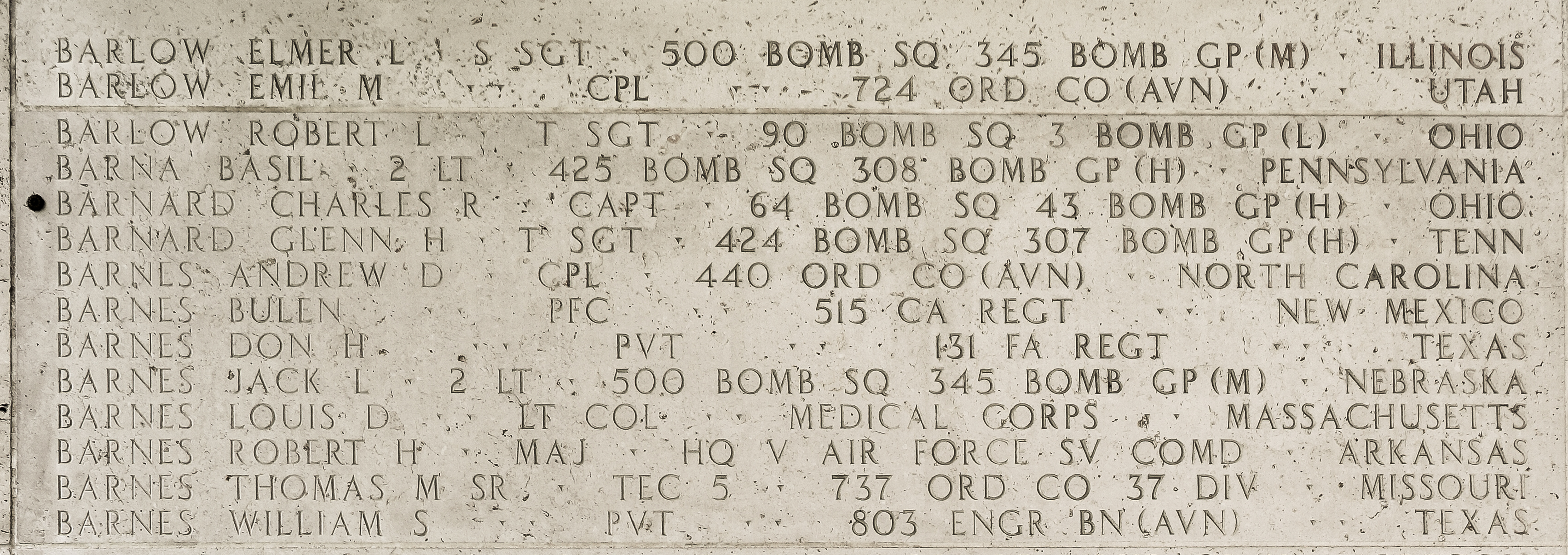 Robert L. Barlow, Technical Sergeant